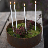 Hand-Dipped Taper Candles White 30 cm