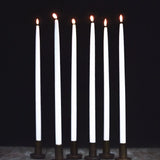 Hand-Dipped White Taper Candles – 50 cm