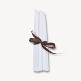 Hand-Dipped White Taper Candles – 30 cm