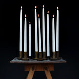 Hand-Dipped White Taper Candles – 30 cm