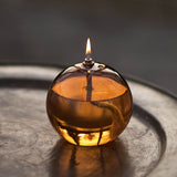 Glass oil lamp 'Sphere Light Amber' M