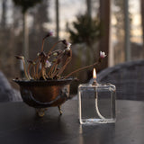 Glass oil lamp 'Cube'