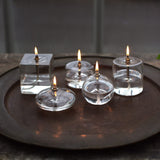 Glass oil lamp 'Cube'